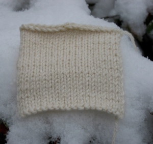 Organic Cotton Fingering, washed swatch
